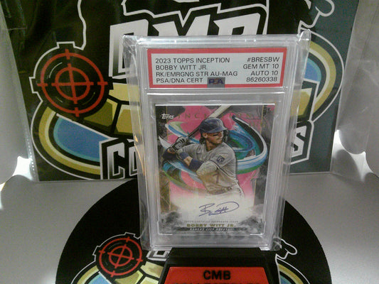 2023 Topps Inception Bobby Witt Jr. #BRESBW - PSA GEM MT 10 - AUTO 10