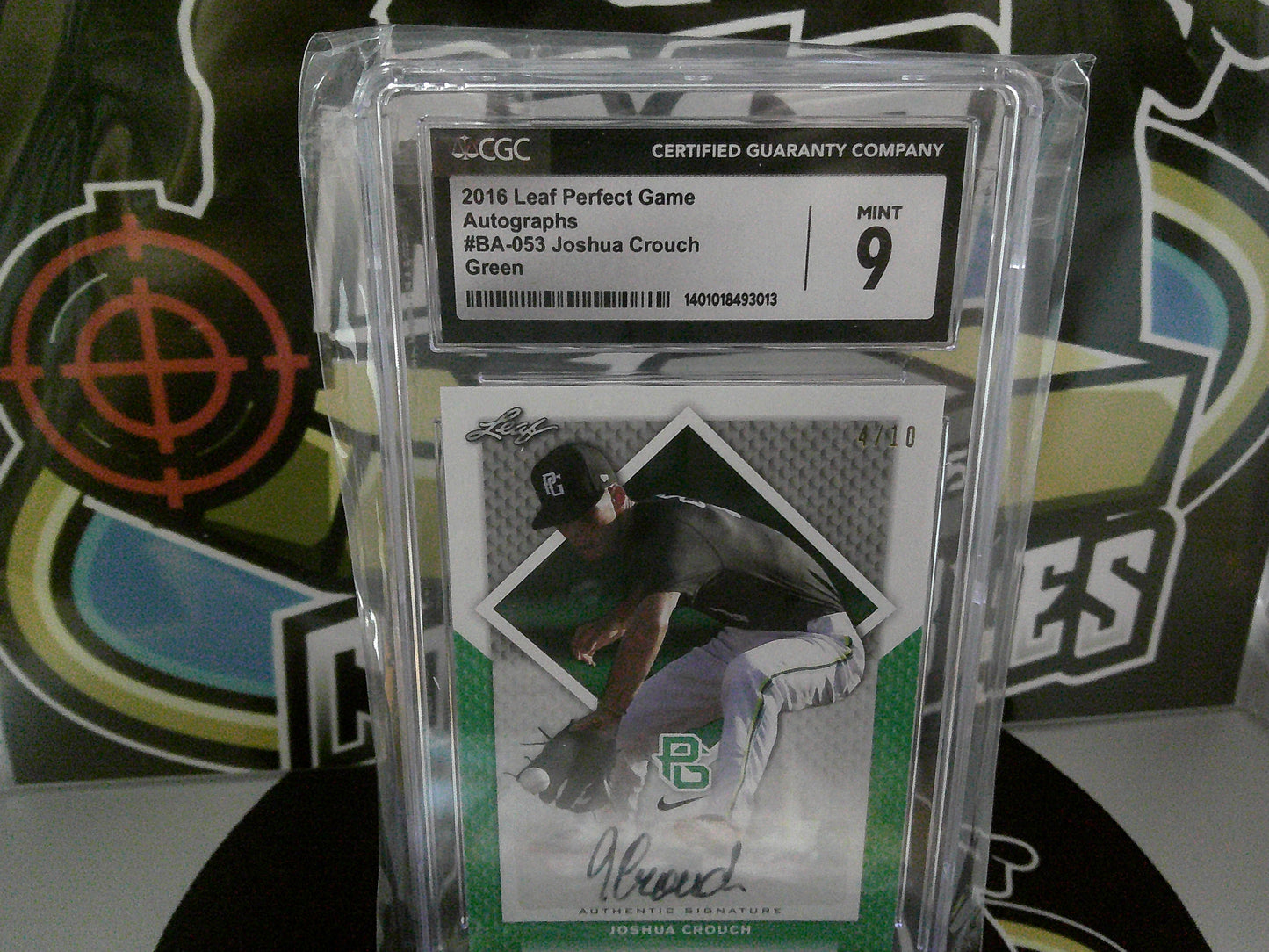 2016 Leaf - Autos #BA-053 Joshua Crouch Green - CGC Mint 9