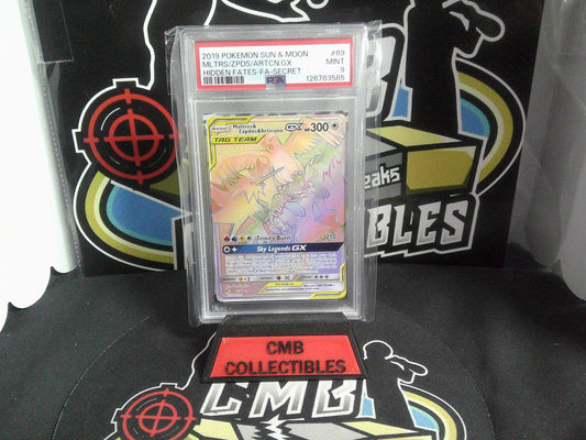 2019 POKEMON SUN & MOON MLTRS/ZPDS/ARTCN.GX HIDDEN FATES-FA-SECRET. PSA 9