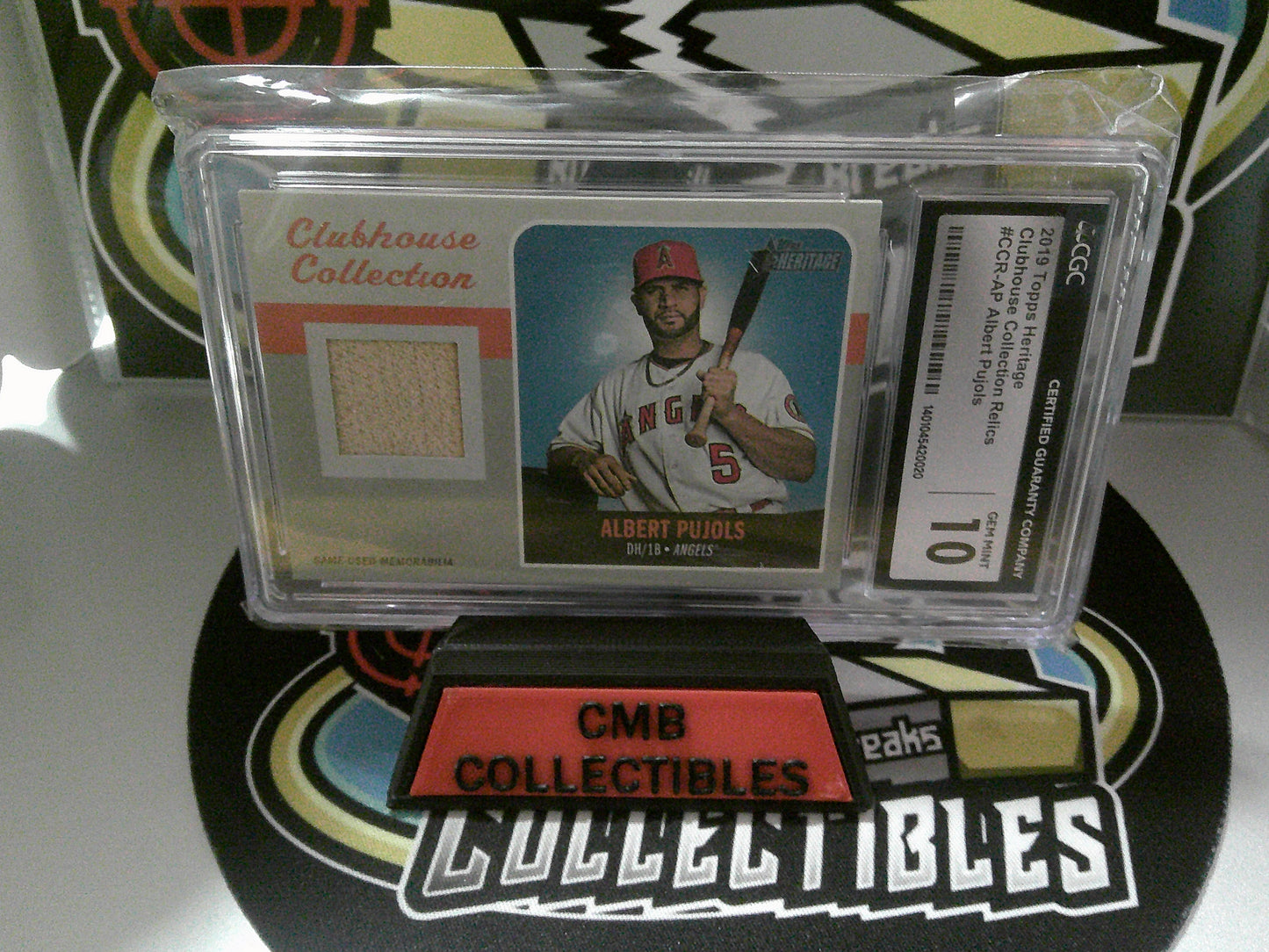 2019  Topps Heritage Clubhouse Collection Relics #CCR-AP Albert Pujols - CGC GM 10