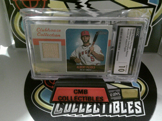 2019  Topps Heritage Clubhouse Collection Relics #CCR-AP Albert Pujols - CGC GM 10