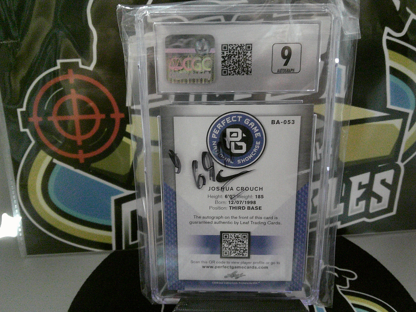 2016 Leaf - Autos #BA-053 Joshua Crouch Green - CGC Mint 9