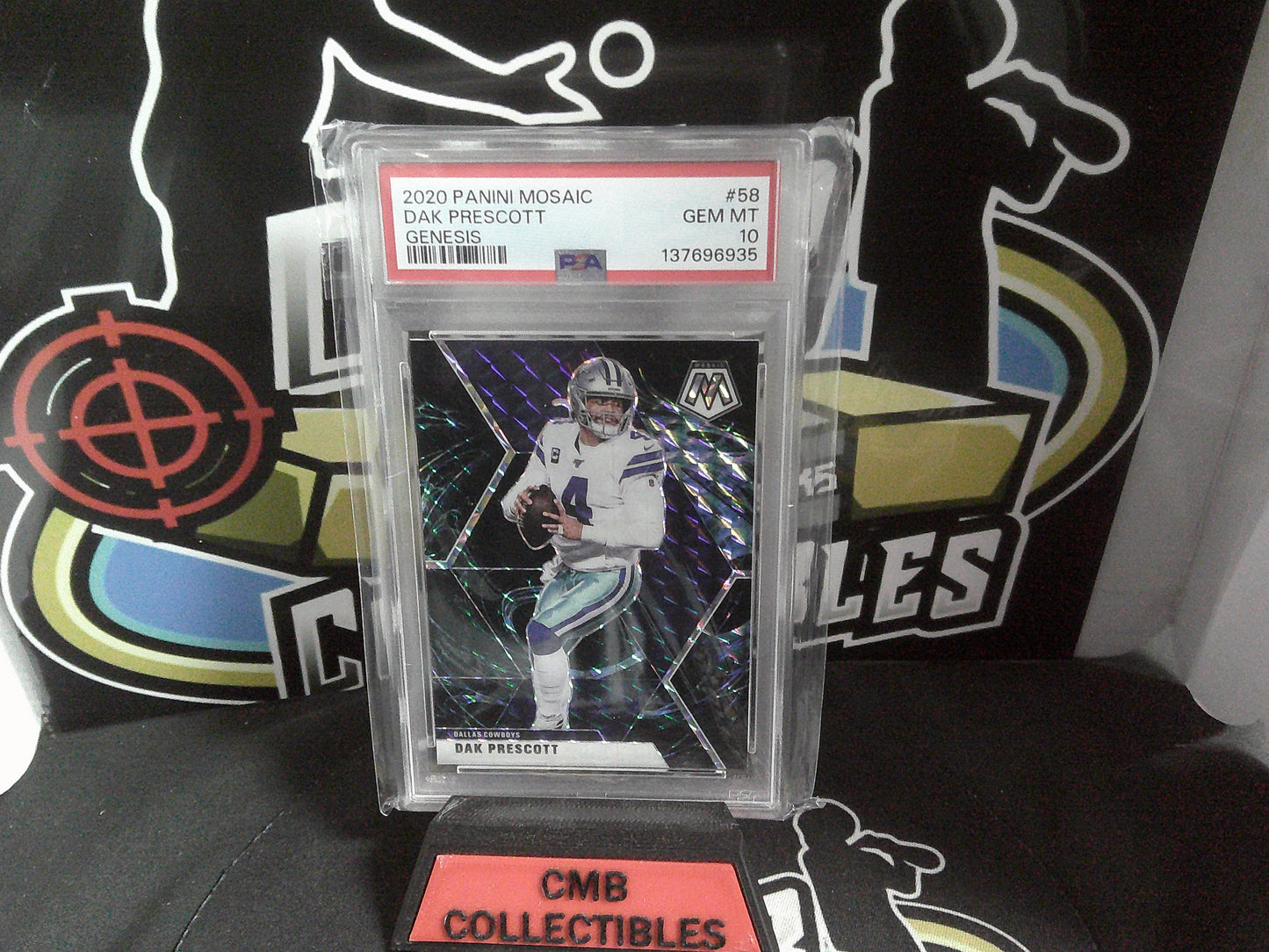 2020 PANINI MOSAIC DAK PRESCOTT GENESIS. PSA 10