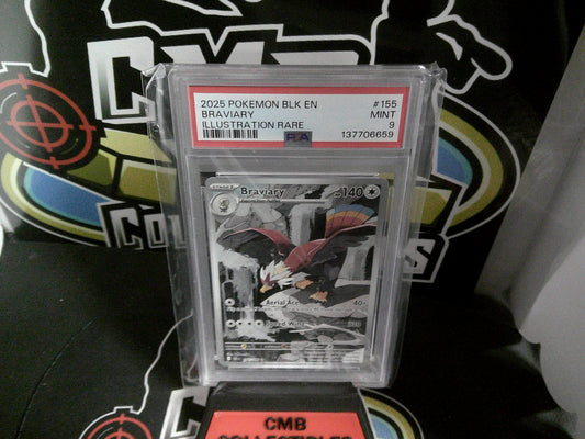 2025 POKEMON BLK EN BRAVIARY ILLUSTRATION RARE. PSA 9