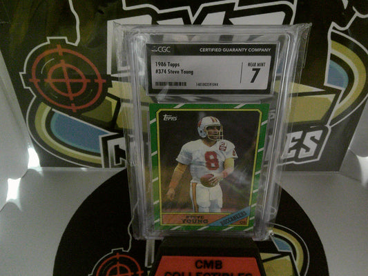 1986 Topps #374 Steve Young - CGC 7 NM