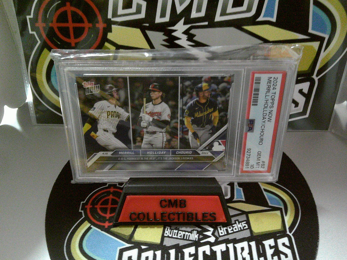 2024 Topps Now Merrll/Holliday/Chouro #62 GEM MT 10