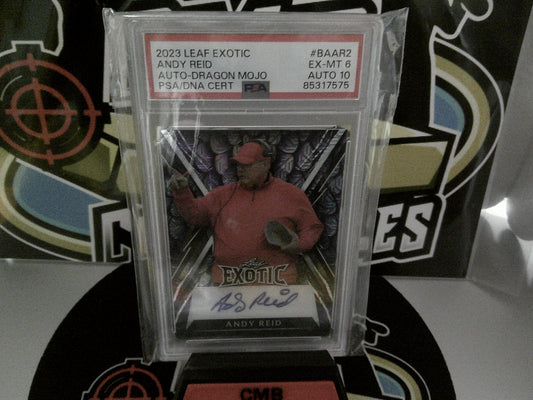 2023 Leaf Exotic #BAAR2 Andy Reid 2/2 - PSA EX-MT 6 / AUTO 10