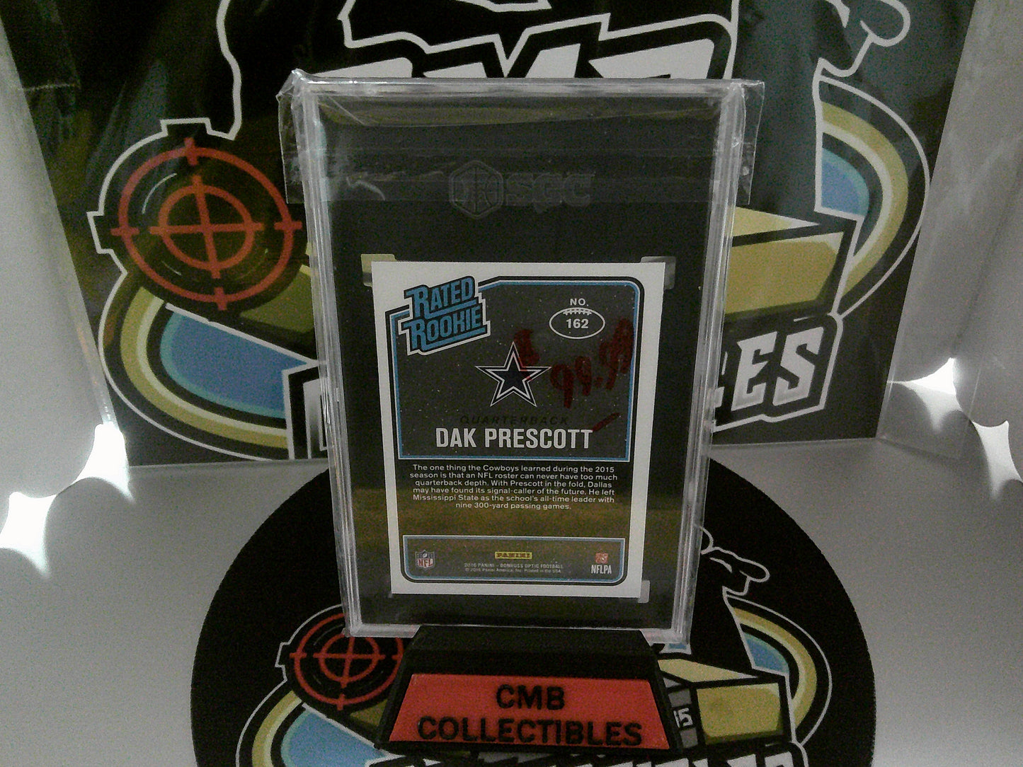 2016 Donruss Optic #162 Dark Prescott - SGC 9.5 MT+