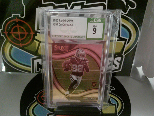 2020 Panini Select #357 CeeDee Lamb - CSG 9 Mint