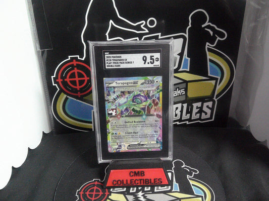 2025 POKEMON #128 TERAPAGOS EX PLAY! PRIZE PACK SERIES 7 DOUBLE RARE SGC 9.5