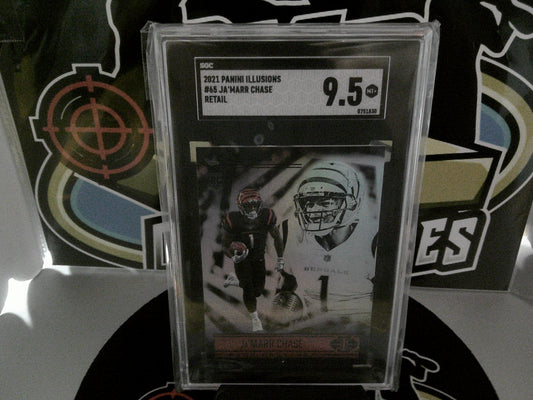 2021 Panini Illusions #65 Ja'Marr Chase - SGC 9.5 MT+
