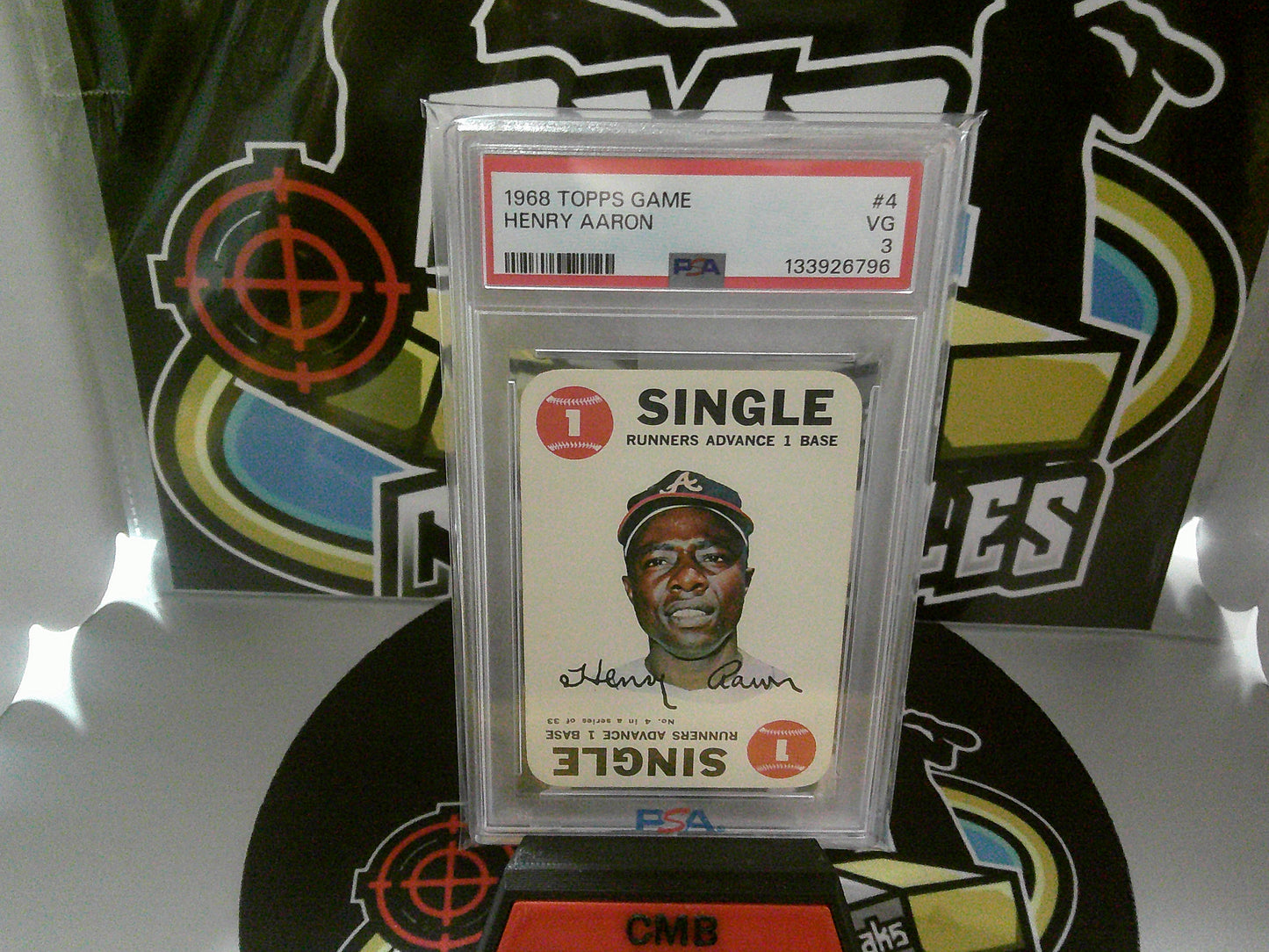 1968 Topps Game #4 Henry Aaron - PSA 3 VG