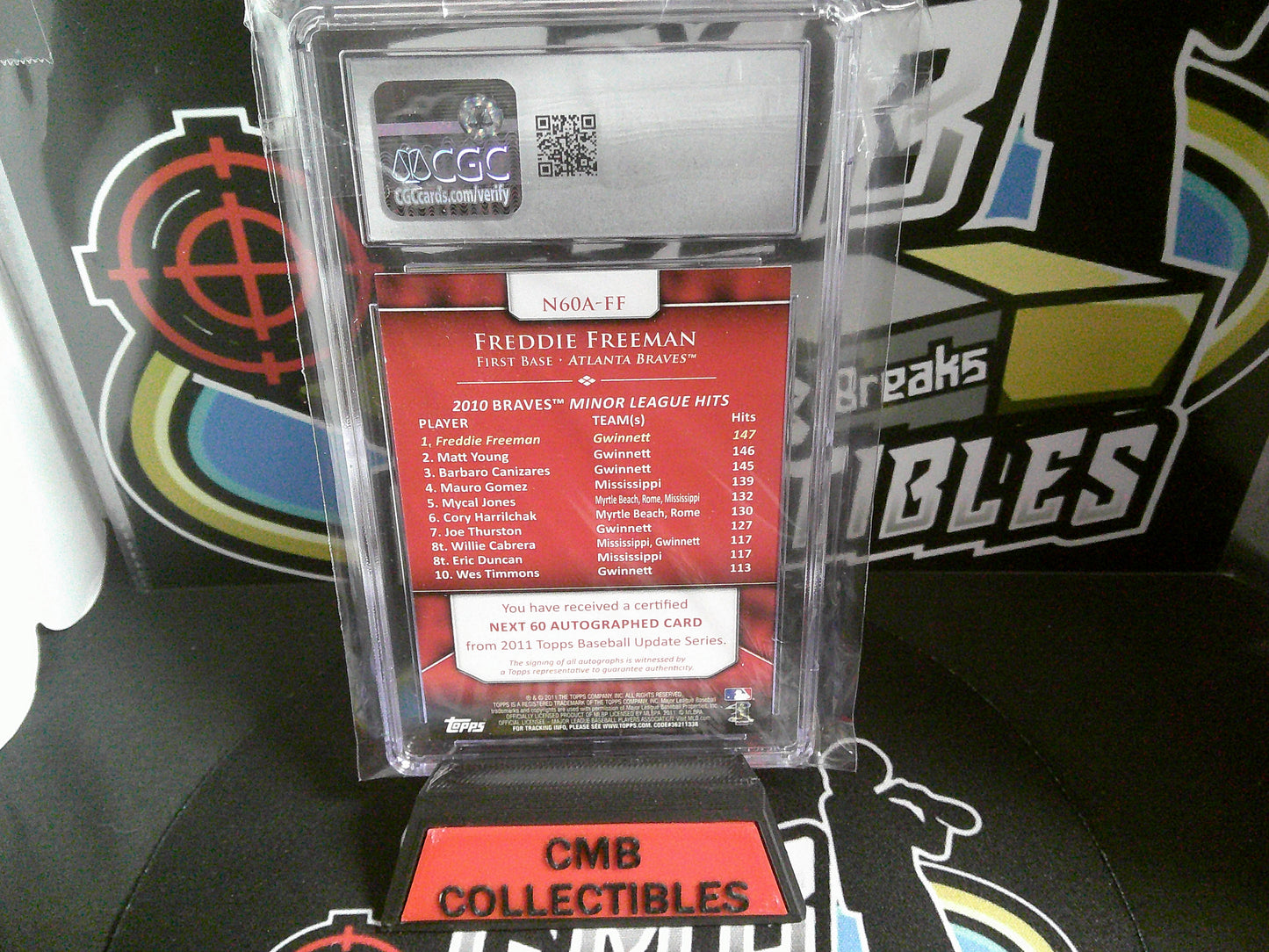 2011 Topps Update - Freeman Auto Rookie - NM/MINT+ 8.5/ AUTO 10.