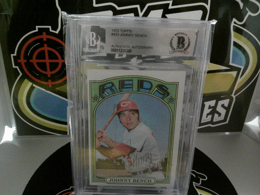 1972 Topps #433 Johnny Bench - Beckett Authentic Autograph