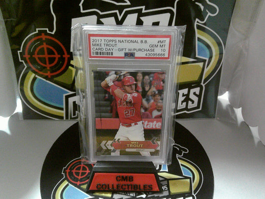 2017 TOPPS NATIONAL B. B. Mike Trout #MT - PSA 10