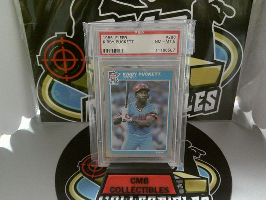 1985 Fleer #286 Kirby Puckett - PSA NM-MT 8