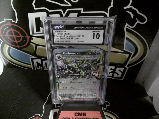 UMBREON EX POKEMON 2025 PLAY! PRIZE PACK#7 HOLO. CGC 10