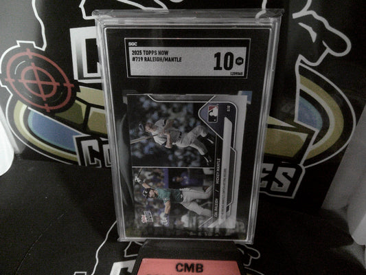 2025 TOPPS NOW #719 RALEIGH/MANTLE. SGC 10.