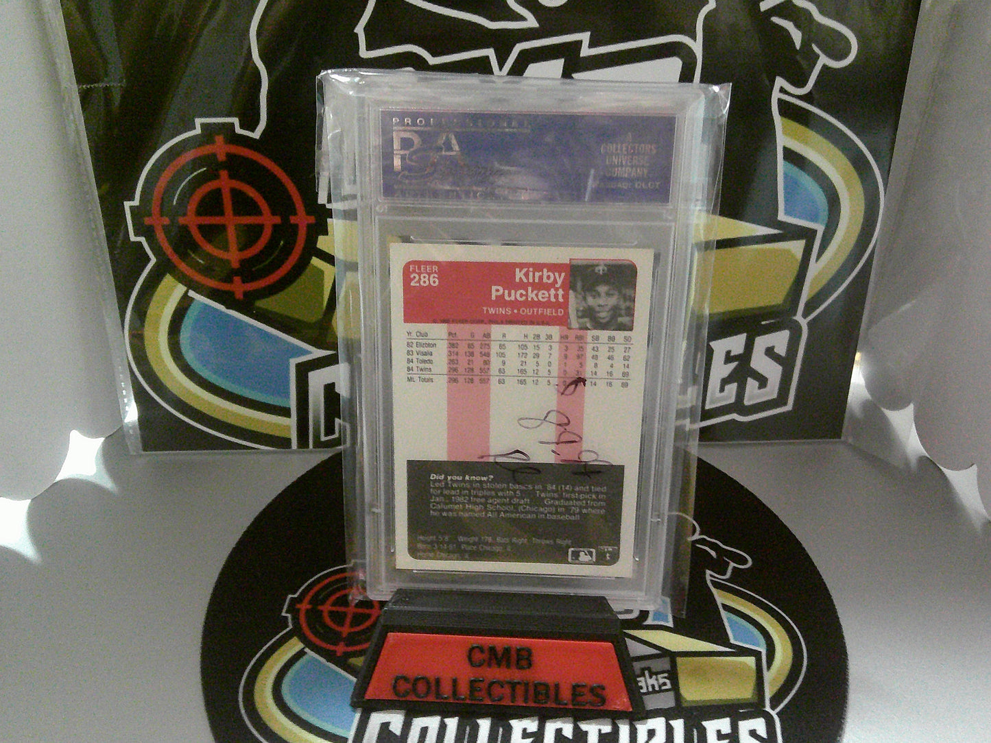 1985 Fleer #286 Kirby Puckett - PSA NM-MT 8