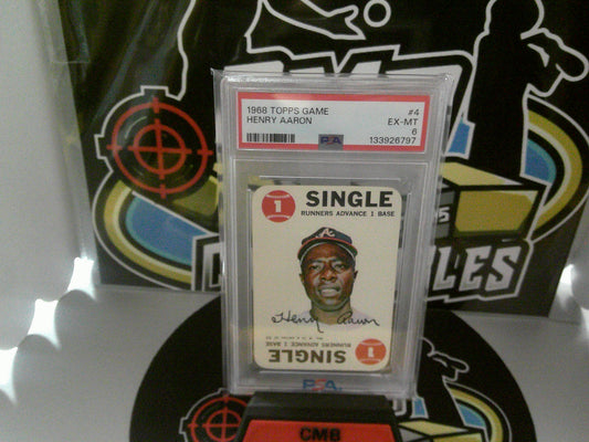 1968 Topps Game #4 Henry Aaron - PSA 6 EX-MT