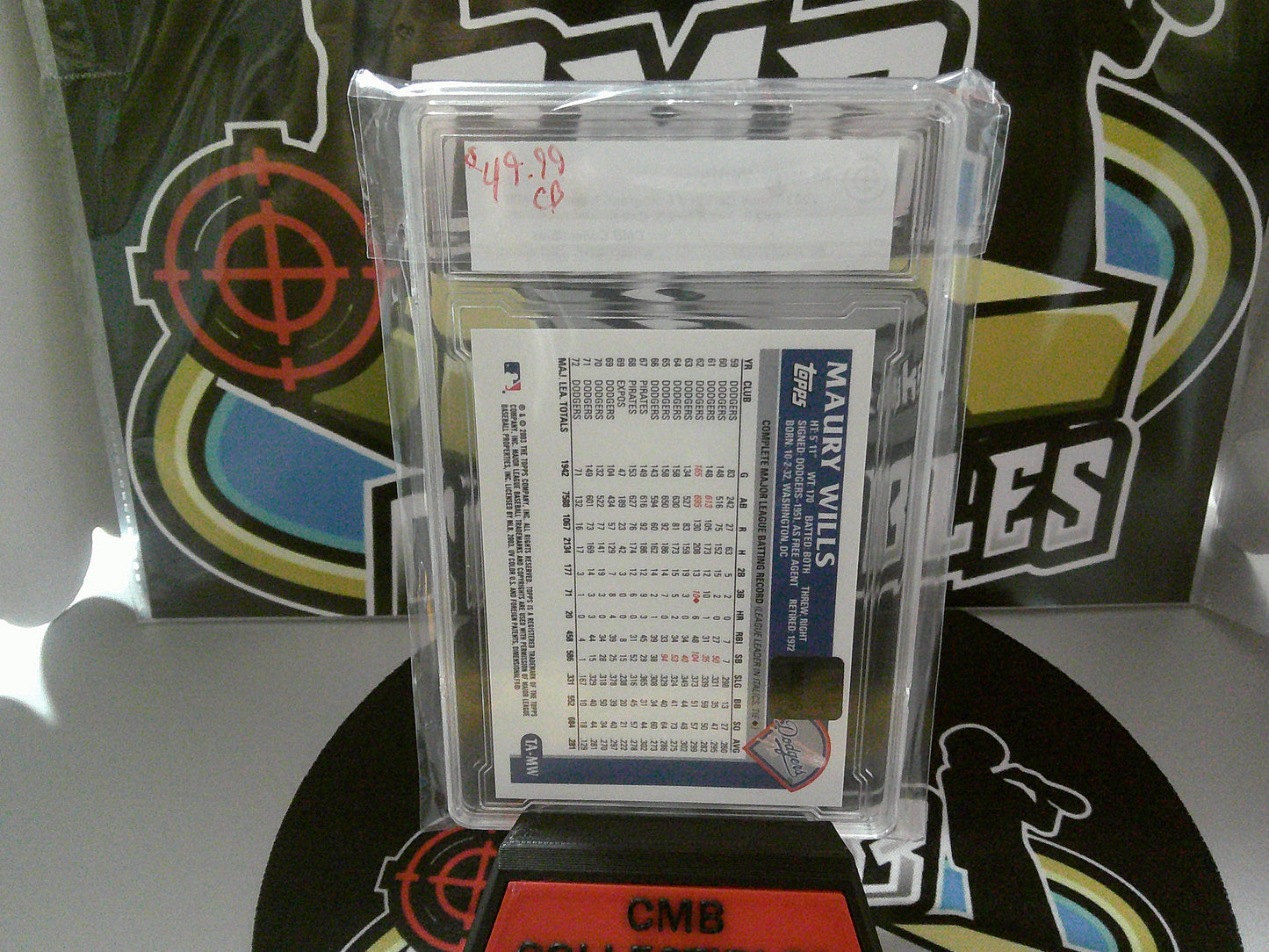 2003 Topps Auto #TA-MW Maury Wills - Grade GEM 10