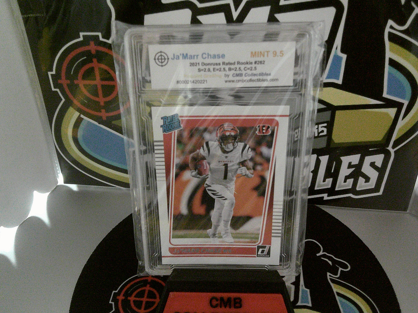 2021 Donruss Rated Rookie #262 Ja'Marr Chase - Grade MINT 9.5