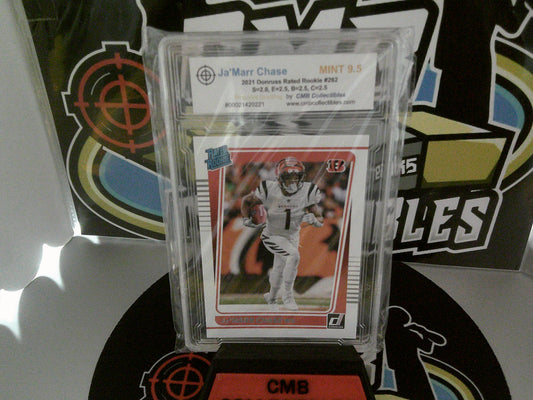 2021 Donruss Rated Rookie #262 Ja'Marr Chase - Grade MINT 9.5