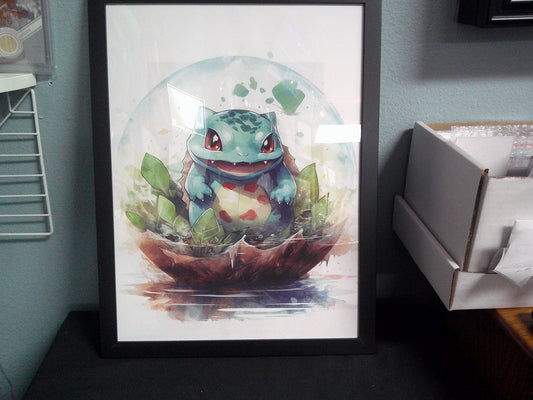 Framed Canvas - Pokemon - Bulbasaur - 12x16
