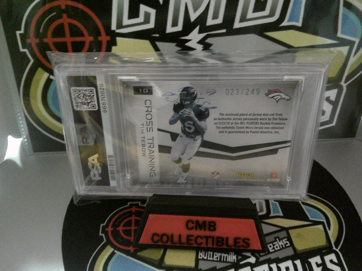 2010 Panini R&S #10 Tim Tebow - PSA 7 NM - AUTO 9