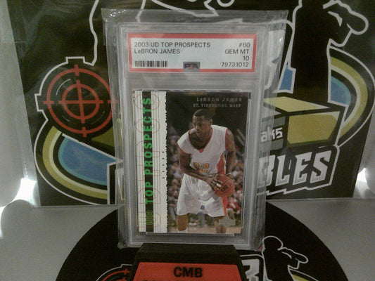 2003 UD Top Prospects #60 LEBRON JAMES - PSA 10 GM MT