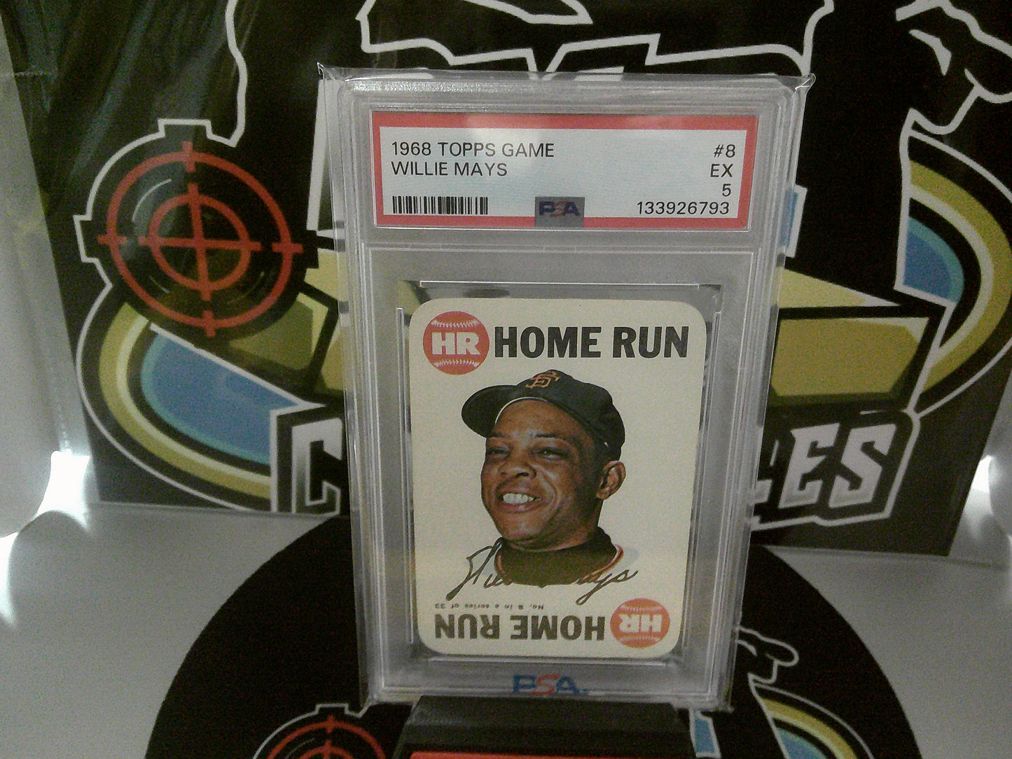 1968 Topps Game #8 Willie Mays - PSA 5 EX