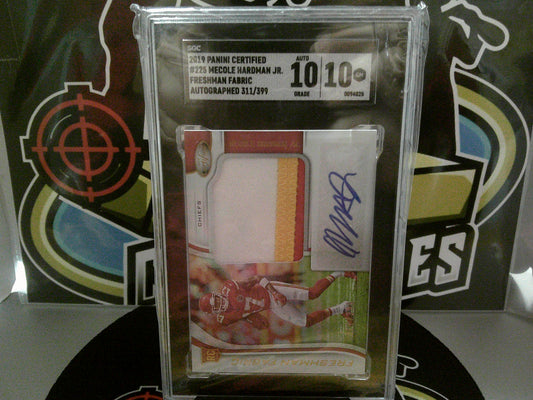 2019 Panini Cert #255 Mecole Hardman Jr. Auto 311/399 - SGC AUTO 10/ 10 GM