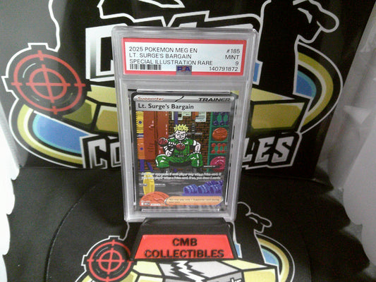2025 Pokemon Meg EN - Lt. Surge's Bargain. PSA 9.