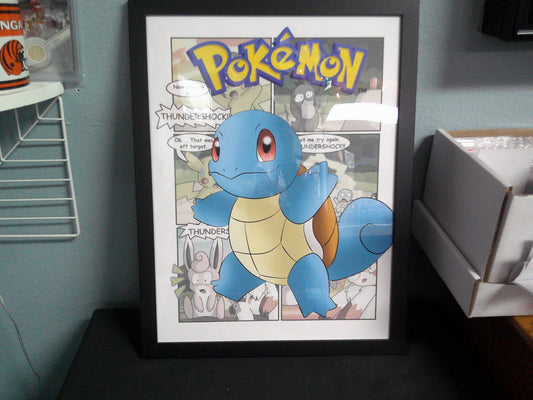 Framed Canvas - Pokemon - Squirtle - 12x16