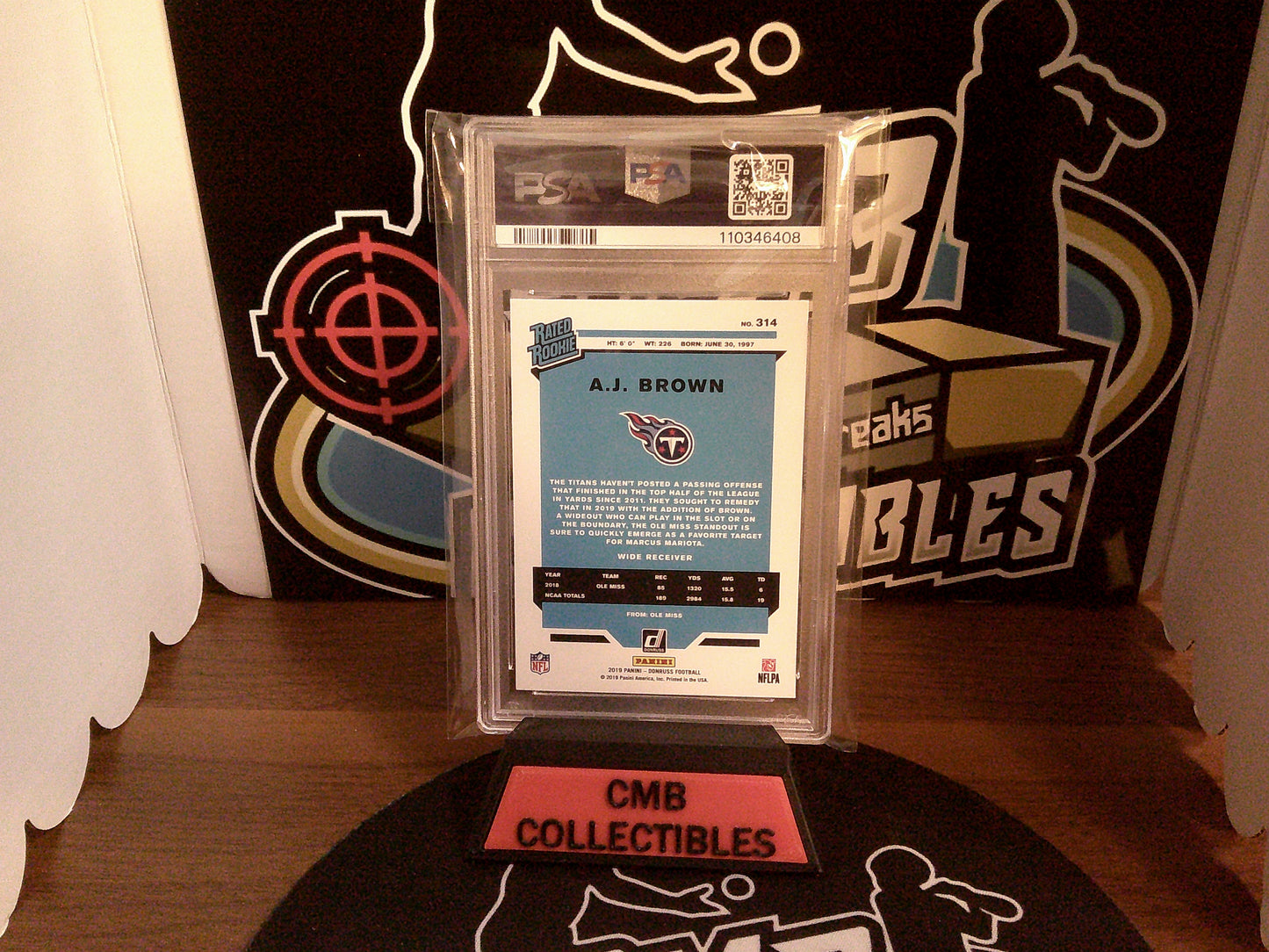 2019 Panini Donruss A.J. Brown #314 PSA 9