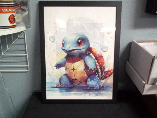 Framed Canvas - Pokemon - Squirtle - 12x16