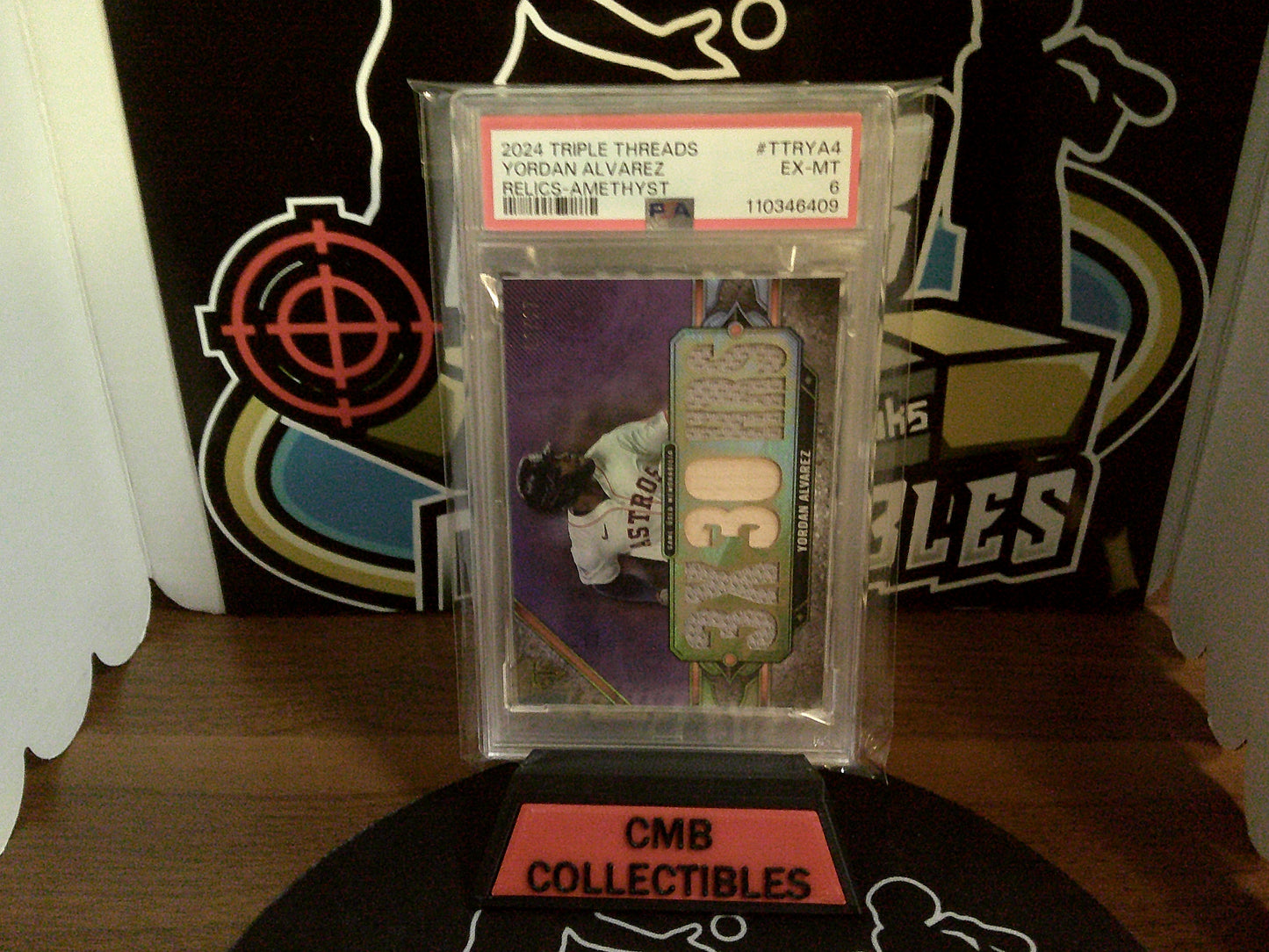 2024 Triple Threads Yordan Alvarez Relics-Amethyst #TTRYA4 PSA 6