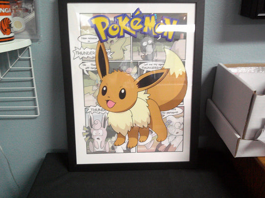 Framed Canvas - Pokemon - Eevee - 12x16