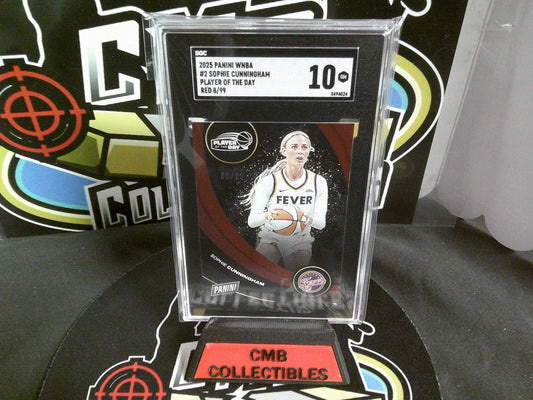 2025 Panini WNBA #2 Sophie Cunningham Player Of The Day Red 8/99. SGC 10