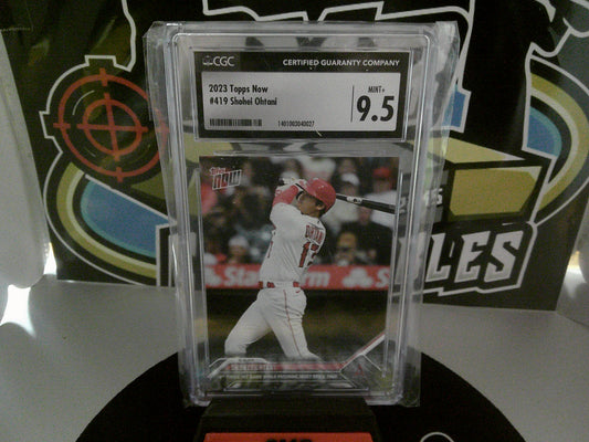 2023 Topps Now Shohei Ohtani #419 1958 3 Hit Game! Graded 9!