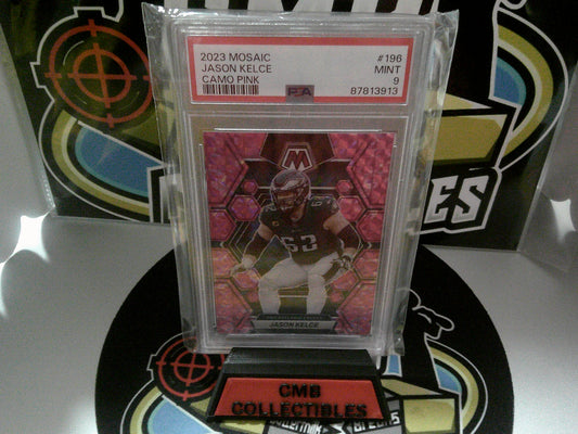 2023 Mosaic #196 Jason Kelce Camo Pink - PSA 9 MINT
