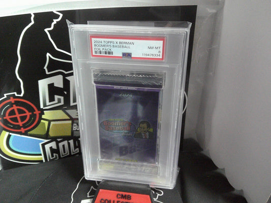 2024 TOPPS X BERMAN BOOMER'S BASEBALL FOIL PACK. PSA 8.
