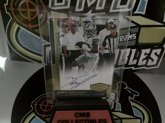 2019 Panini #UE-TPO Tony Pollard - Autographed - # 12/99