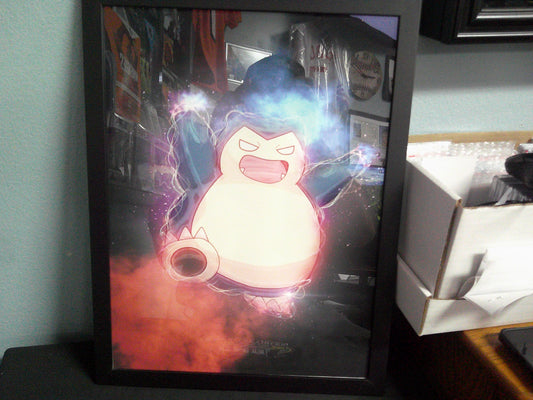 Framed Canvas - Pokemon - Snorlax - 12x16