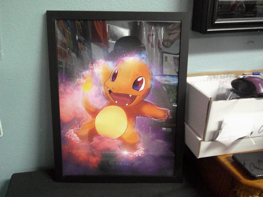 Framed Canvas - Pokemon - Charmander - 12x16