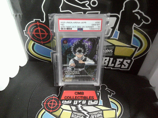2025 UNION ARENA UEPR HIEI STR TNMT OCT-DEC '25-WINNER. PSA 10.