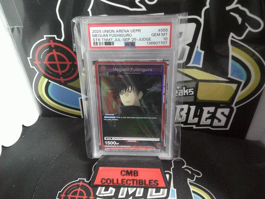 2025 UNION ARENA UEPR MEGUMI FUSHIGURO STR TNMT JUL-SEP '25-JUDGE. PSA 10.