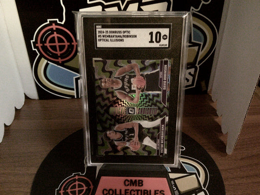 2024-25 Donruss Optic #5 Wembanyama/Robinson Optical Illusions SGC 10