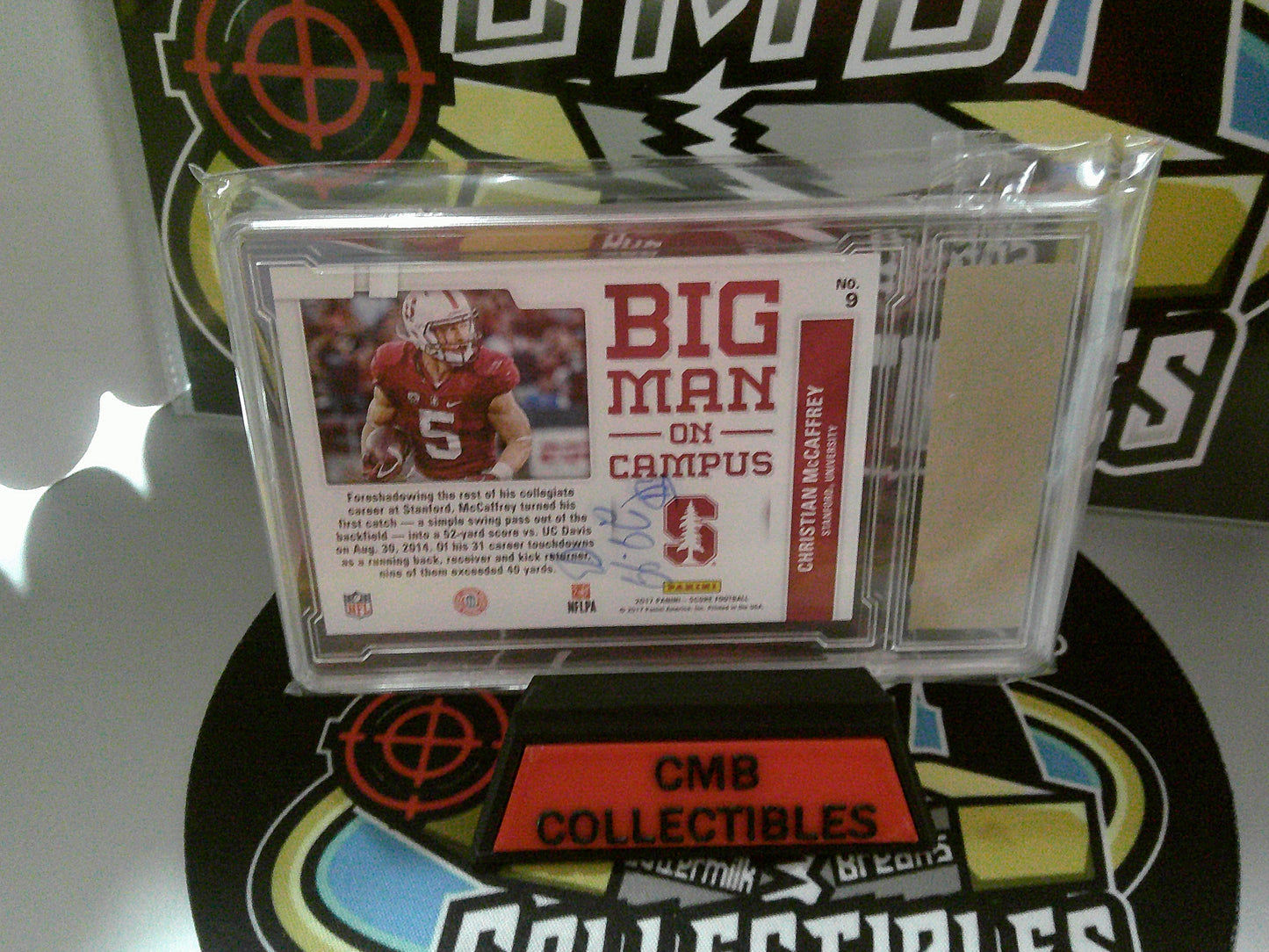 2017 Score Big Man #9 RC - Christian McCaffrey - Grade Gem 10