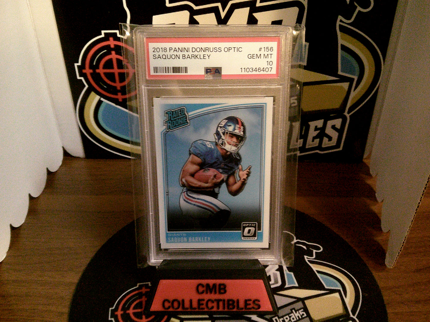 2018 Panini Donruss Optic Saquon Barkley Rated Rookie #156 PSA 10